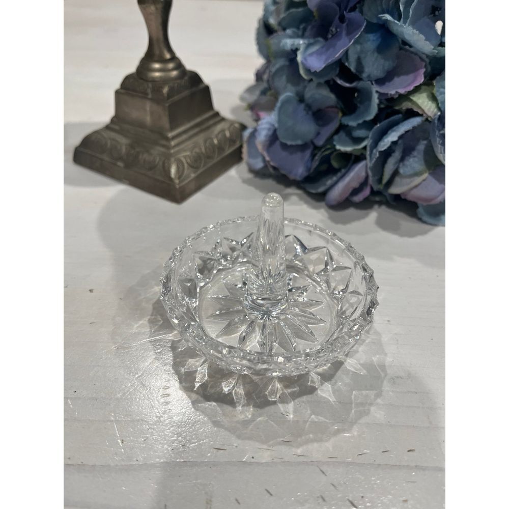 Vintage Zaječar Crystal Ring Holder, 24% Lead‎ Crystal, Hand Cut ring ho…